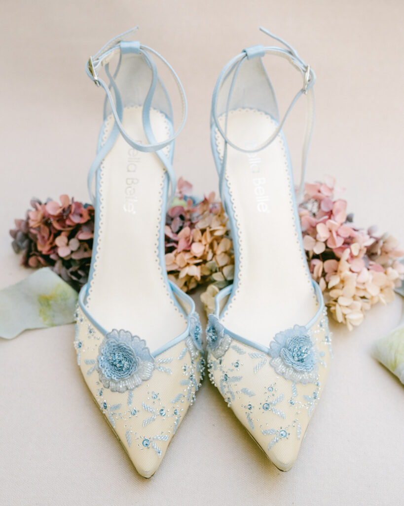 Bella Belle Norah blue bridal shoes by Serenity Photography