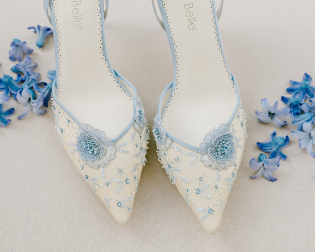Bella Belle Norah blue bridal shoes by Serenity Photography