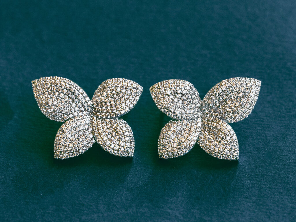 The White Collection butterfly bridal earrings