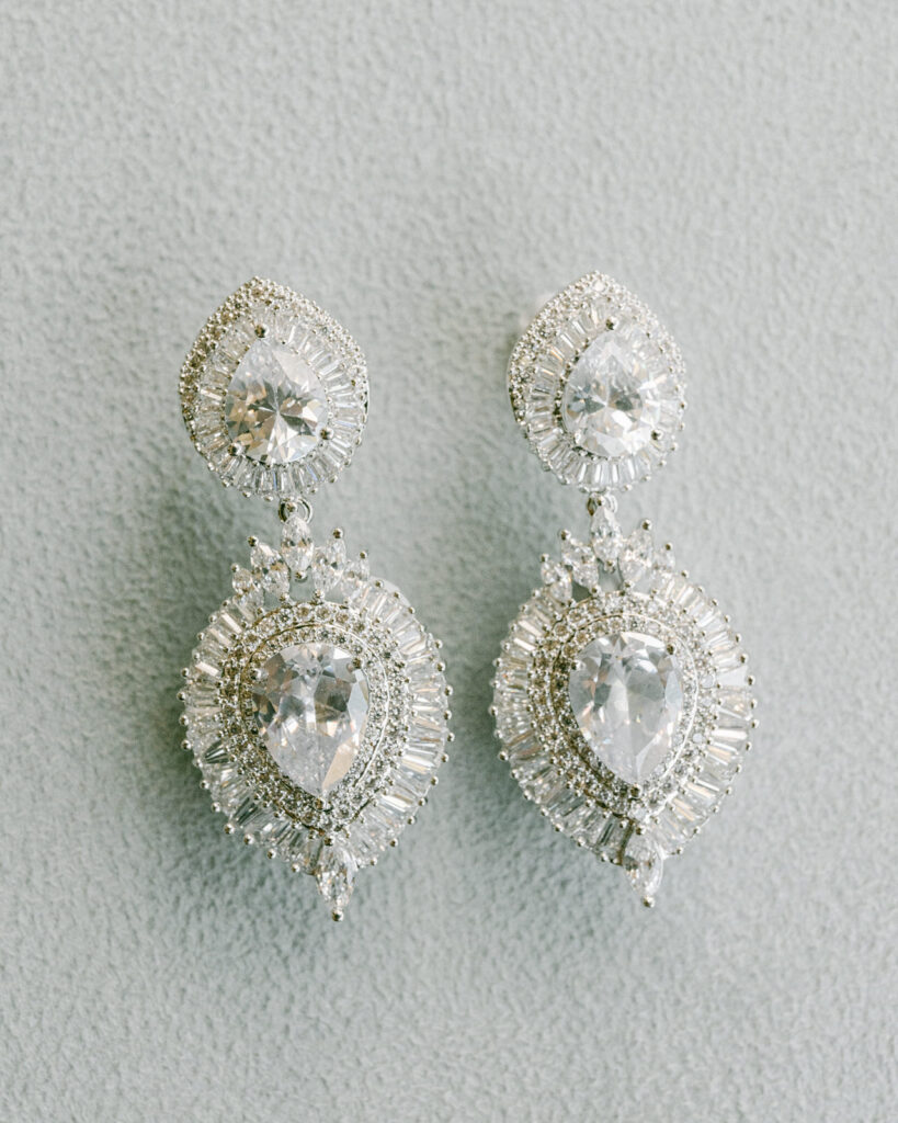 The White Collection statement bridal earrings