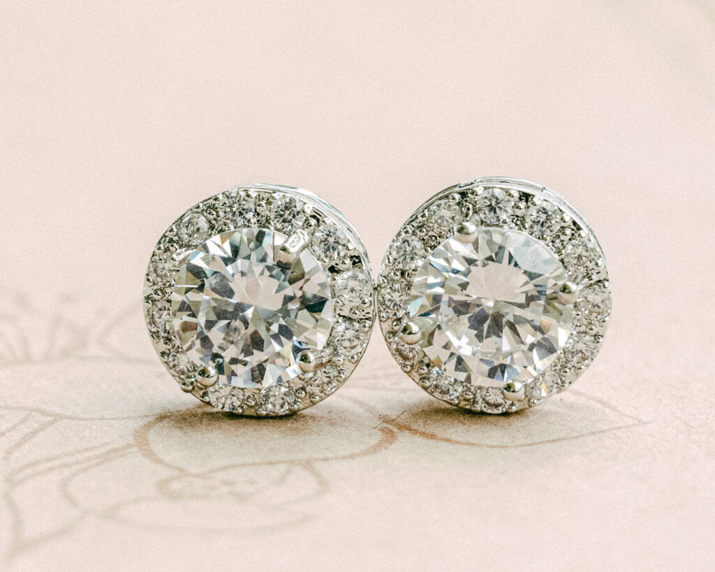 The White Collection bridal stud earrings