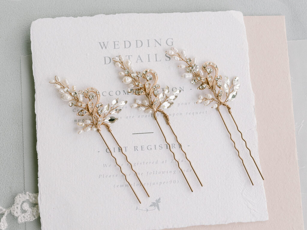 Bridal hair accessories from the White Collection